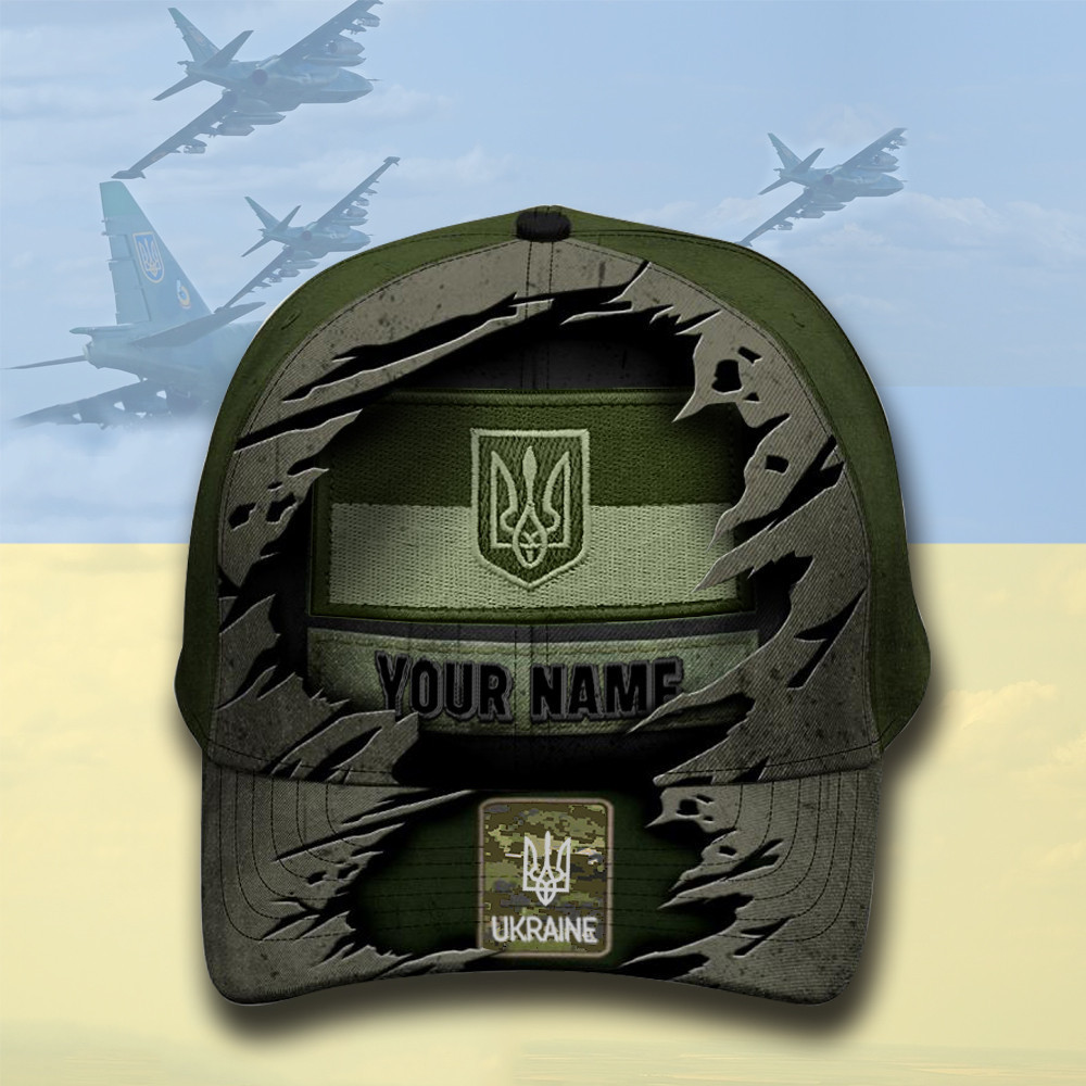 Adeenyc Personalized Name Stand With Ukraine Hat Trident Ukraine Merch Mens Trucker Hats Custom Hats Gifts For Men & Women