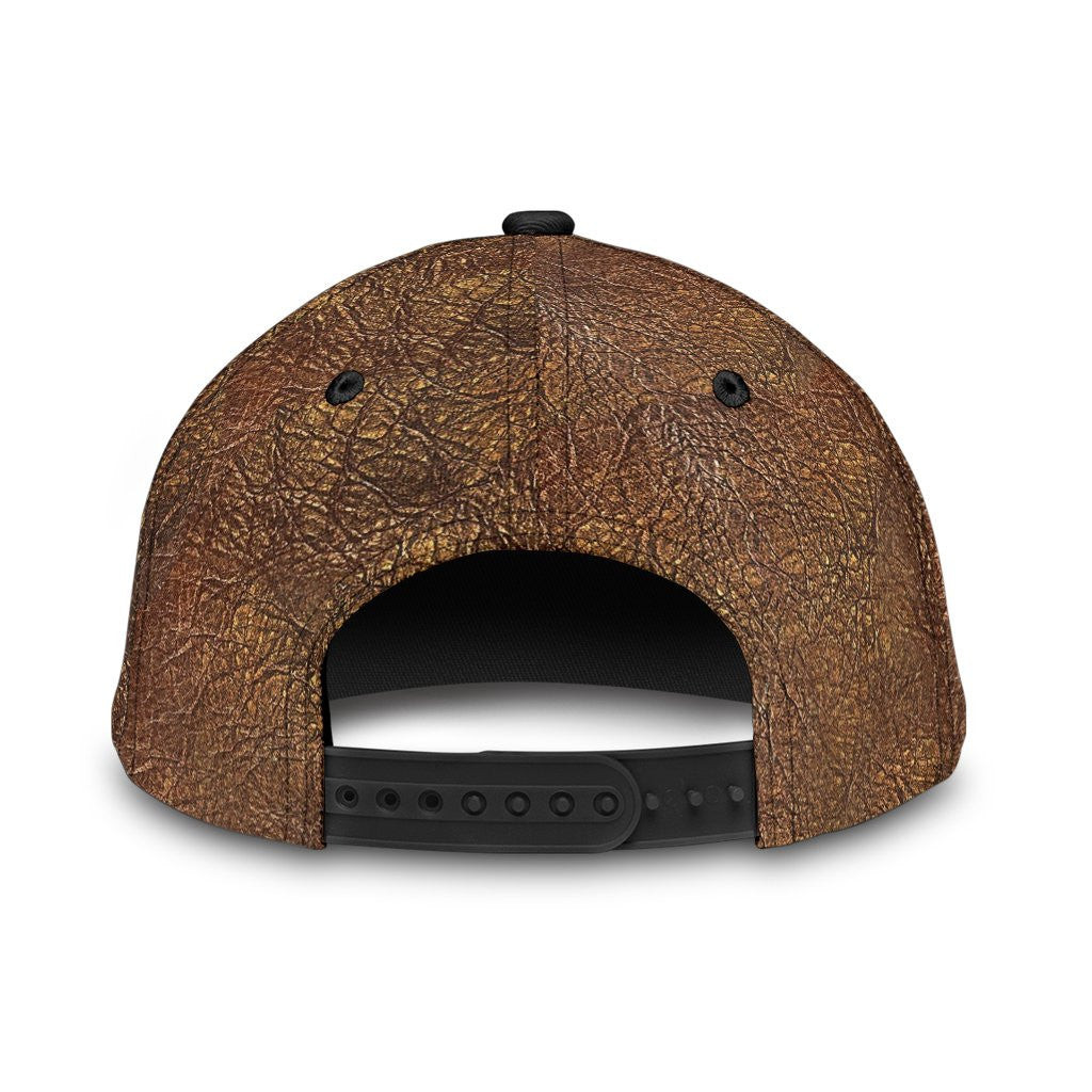 Adeenyc Personalized Racing Leather Pattern All Over Print Classic Cap Personalized Number Trucker Hats Custom Hats Gifts For Men & Women