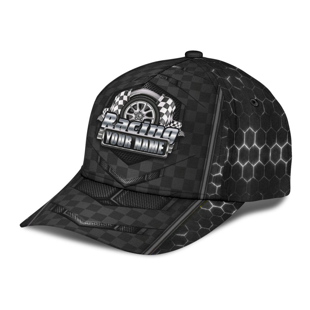 Adeenyc Personalized Racing Lover All Over Print Classic Cap Personalized Name Trucker Hats Custom Hats Gifts For Men & Women