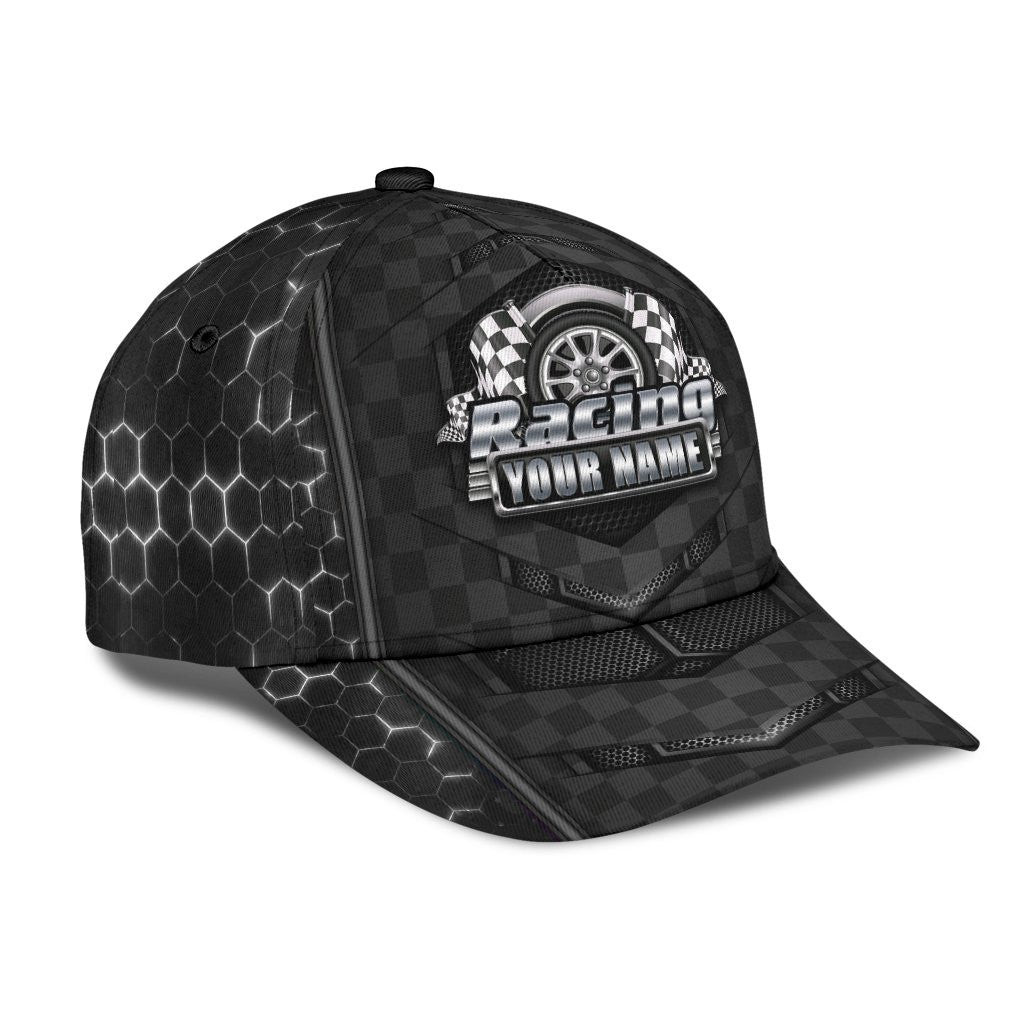 Adeenyc Personalized Racing Lover All Over Print Classic Cap Personalized Name Trucker Hats Custom Hats Gifts For Men & Women