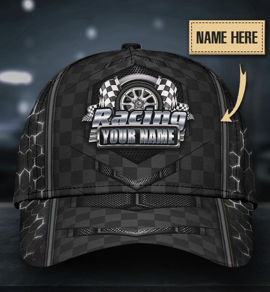 Adeenyc Personalized Racing Lover All Over Print Classic Cap Personalized Name Trucker Hats Custom Hats Gifts For Men & Women