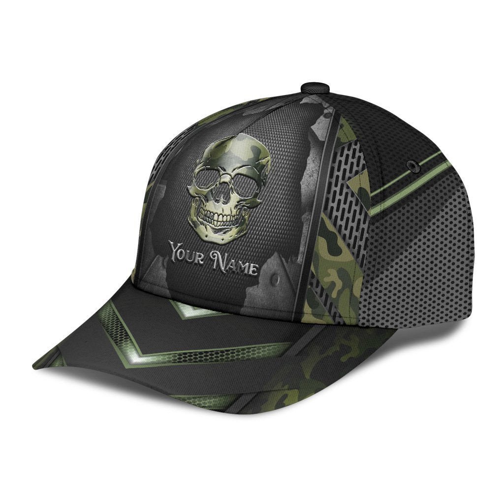 Adeenyc Personalized Skull Camo Pattern Classic Cap Trucker Hats Custom Hats Gifts For Men & Women
