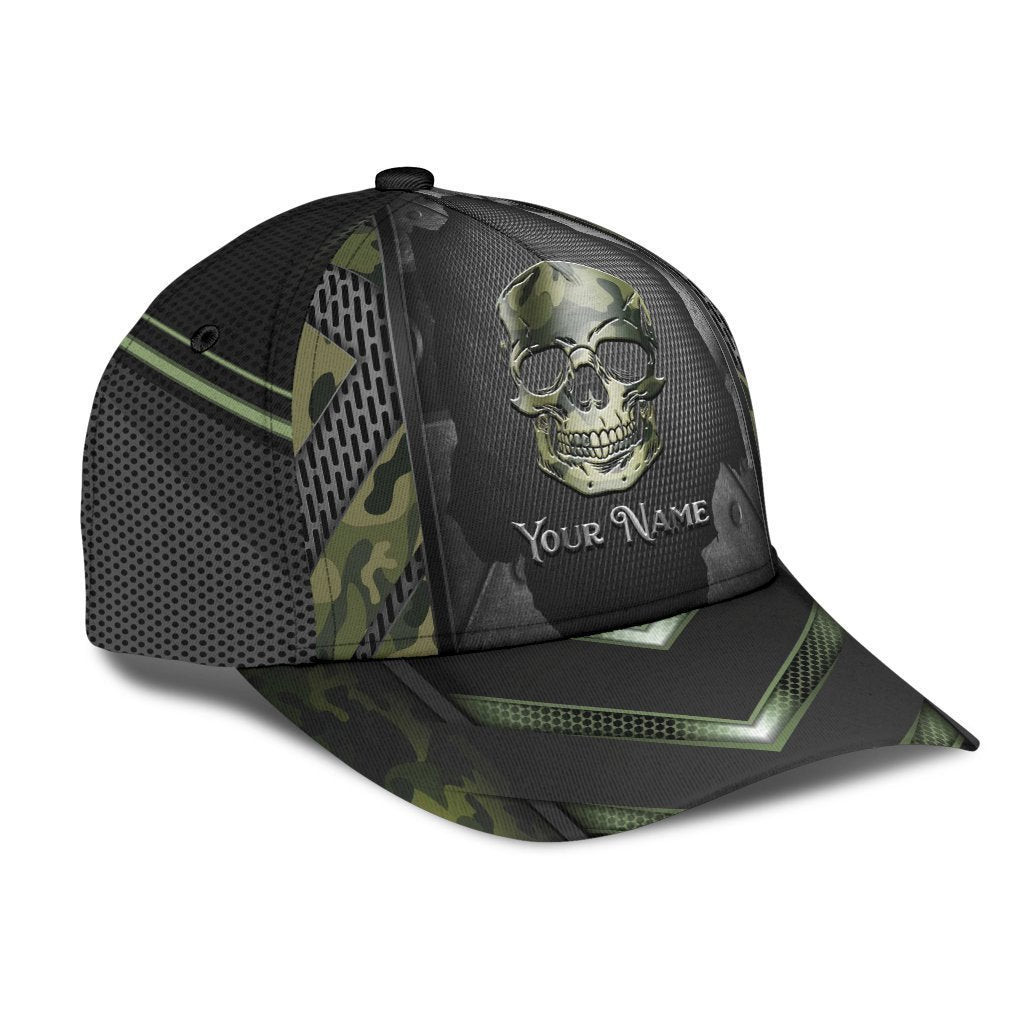 Adeenyc Personalized Skull Camo Pattern Classic Cap Trucker Hats Custom Hats Gifts For Men & Women