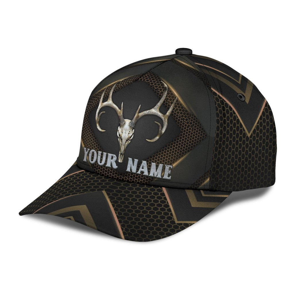 Adeenyc Personalized Skull Deer Hunter Carbon Classic Cap Trucker Hats Custom Hats Gifts For Men & Women