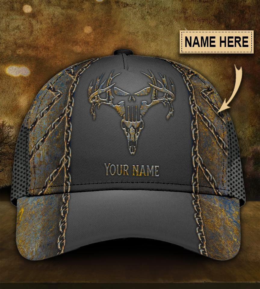 Adeenyc Personalized Skull Hunting Dirty Classic Cap Trucker Hats Custom Hats Gifts For Men & Women