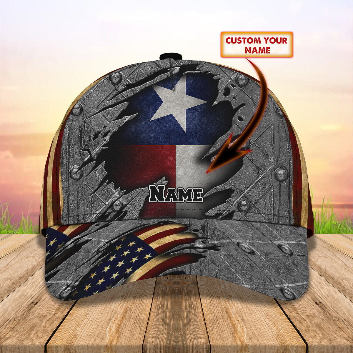 Adeenyc Personalized Texas Flag Classic Cap Baseball Cap Hat Hats Gifts for men & women Adeenyc.com