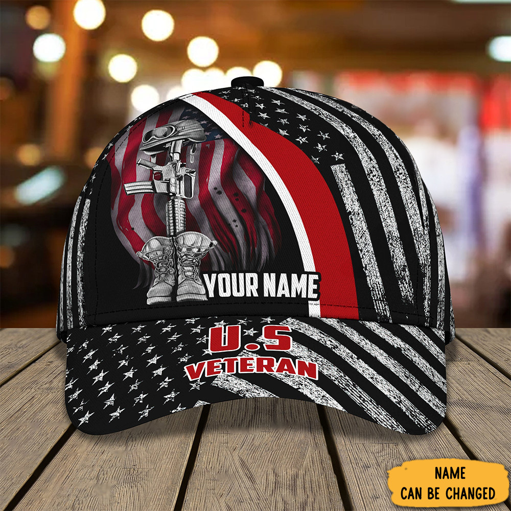 Adeenyc Personalized U.S Veteran Hat American Flag Patriotic Honor Veterans Day Baseball Cap Gift Trucker Hats Custom Hats Gifts For Men & Women