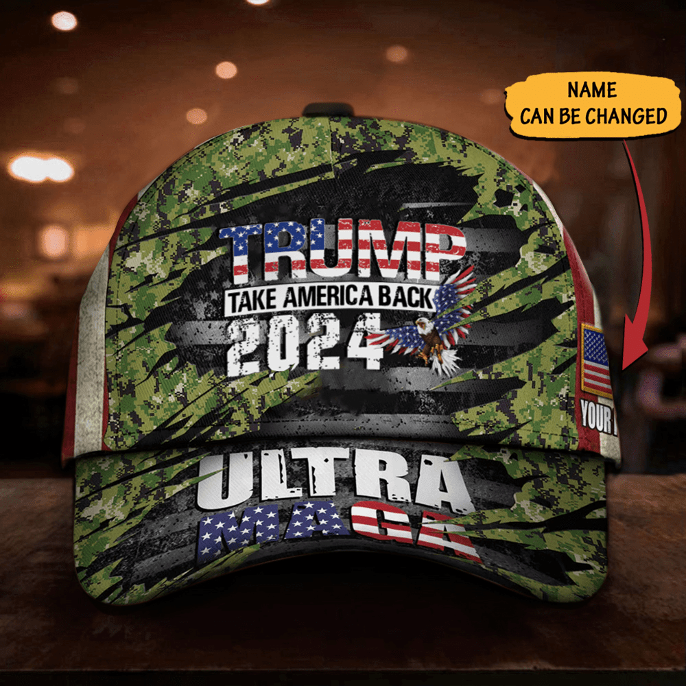 Adeenyc Personalized Ultra Maga Hat American Flag And Trump 2024 Hat Political Caps For Sale Trucker Hats Custom Hats Gifts For Men & Women
