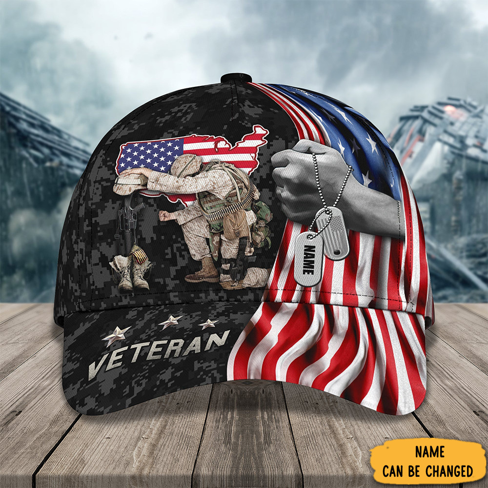 Adeenyc Personalized Veteran Hat American Flag Patriotic Gifts That Give Back To Veterans Trucker Hats Custom Hats Gifts For Men & Women