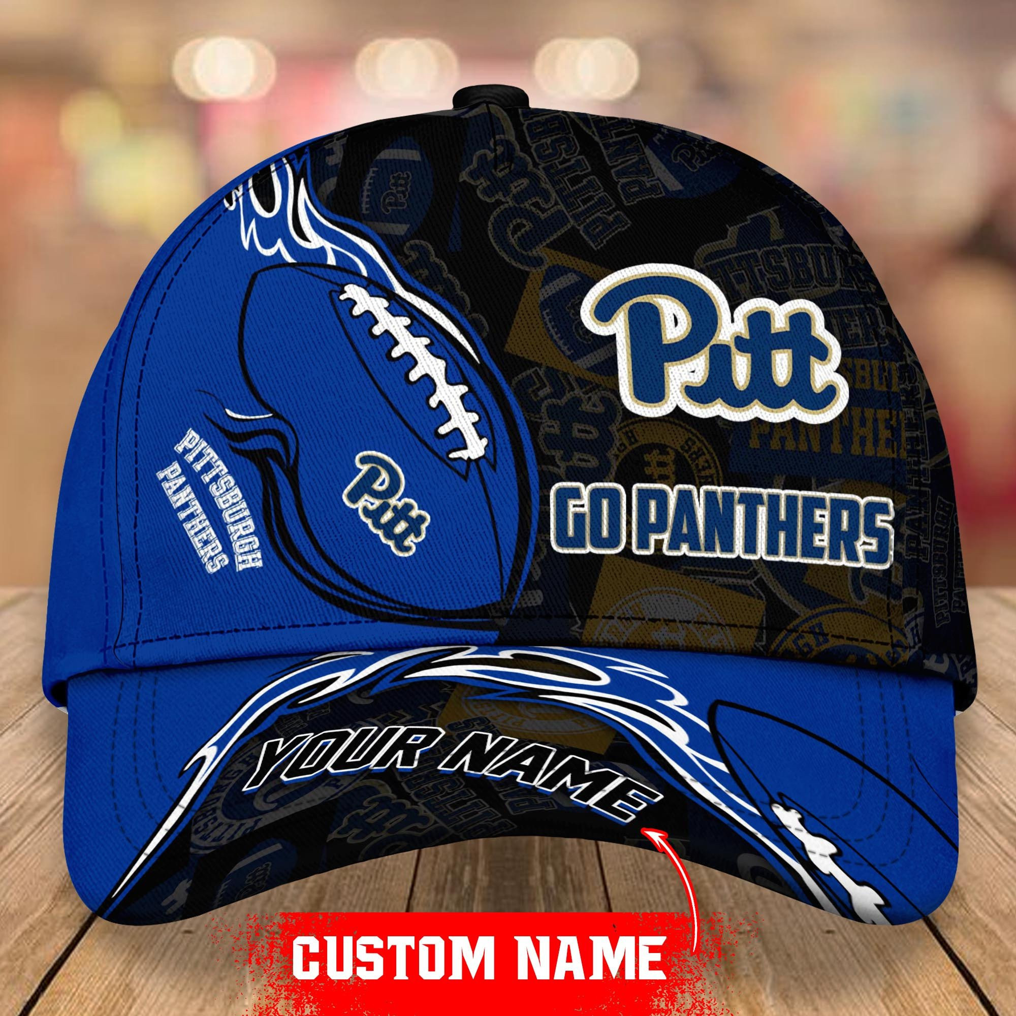 Adeenyc Pittsburgh Panthers NCAA Personalized Hats Baseball Caps Classic Caps for men, women