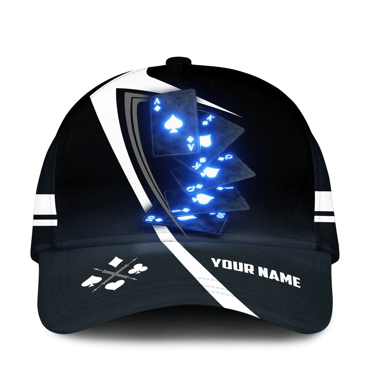 Adeenyc Pocker 3D All Over Printed Classic Cap, Personalized Name Poker Hat, Gift For Pocker Trucker Hats Custom Hats Gifts For Men & Women