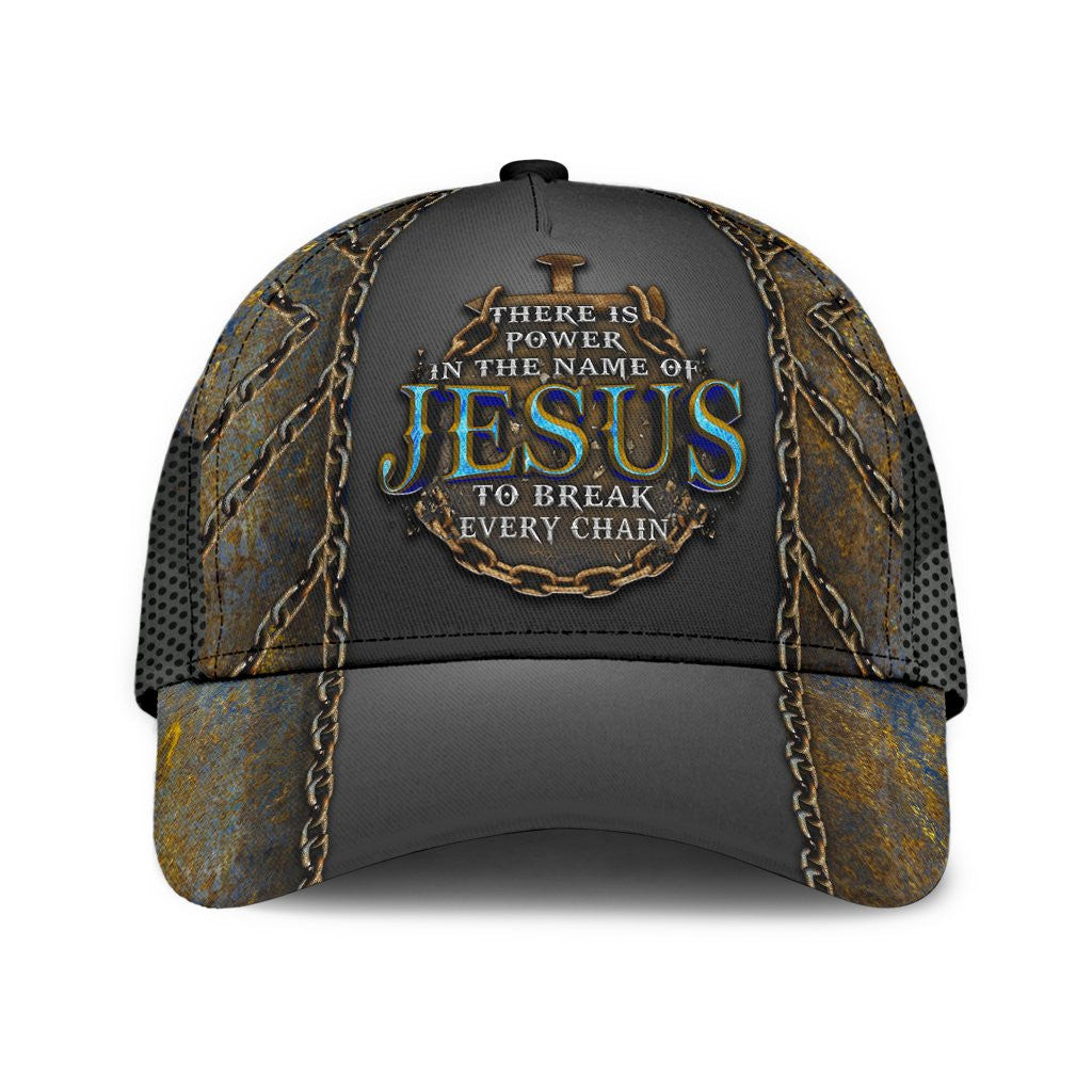 Adeenyc Power Of The Name Jesus Classic Cap All Over Print Trucker Hats Custom Hats Gifts For Men & Women