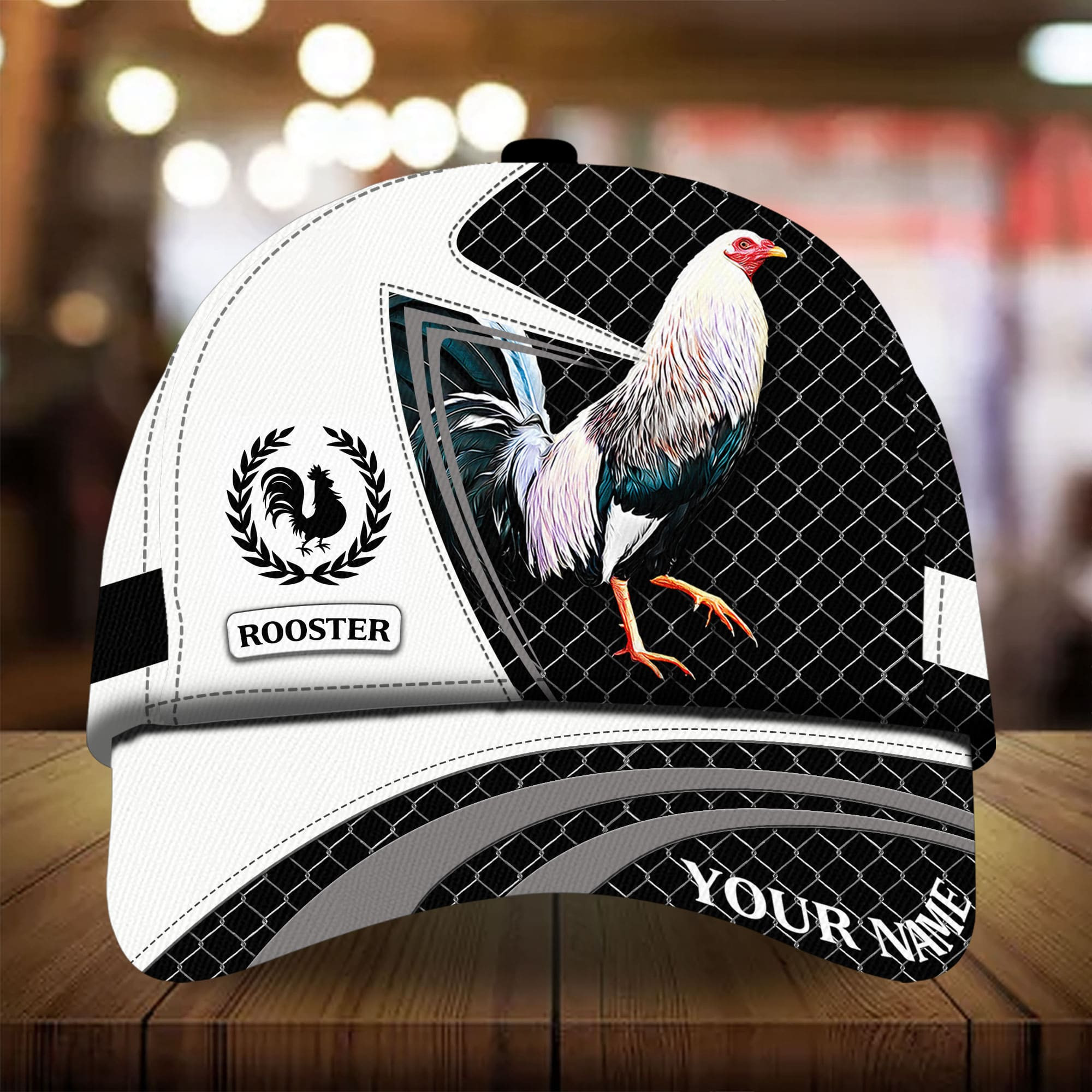 Adeenyc - Premium Unique Cap Rooster Personalized Name Custom Name Full Printed 3D Hat Trucker Hats Custom Hats Gifts For Men & Women