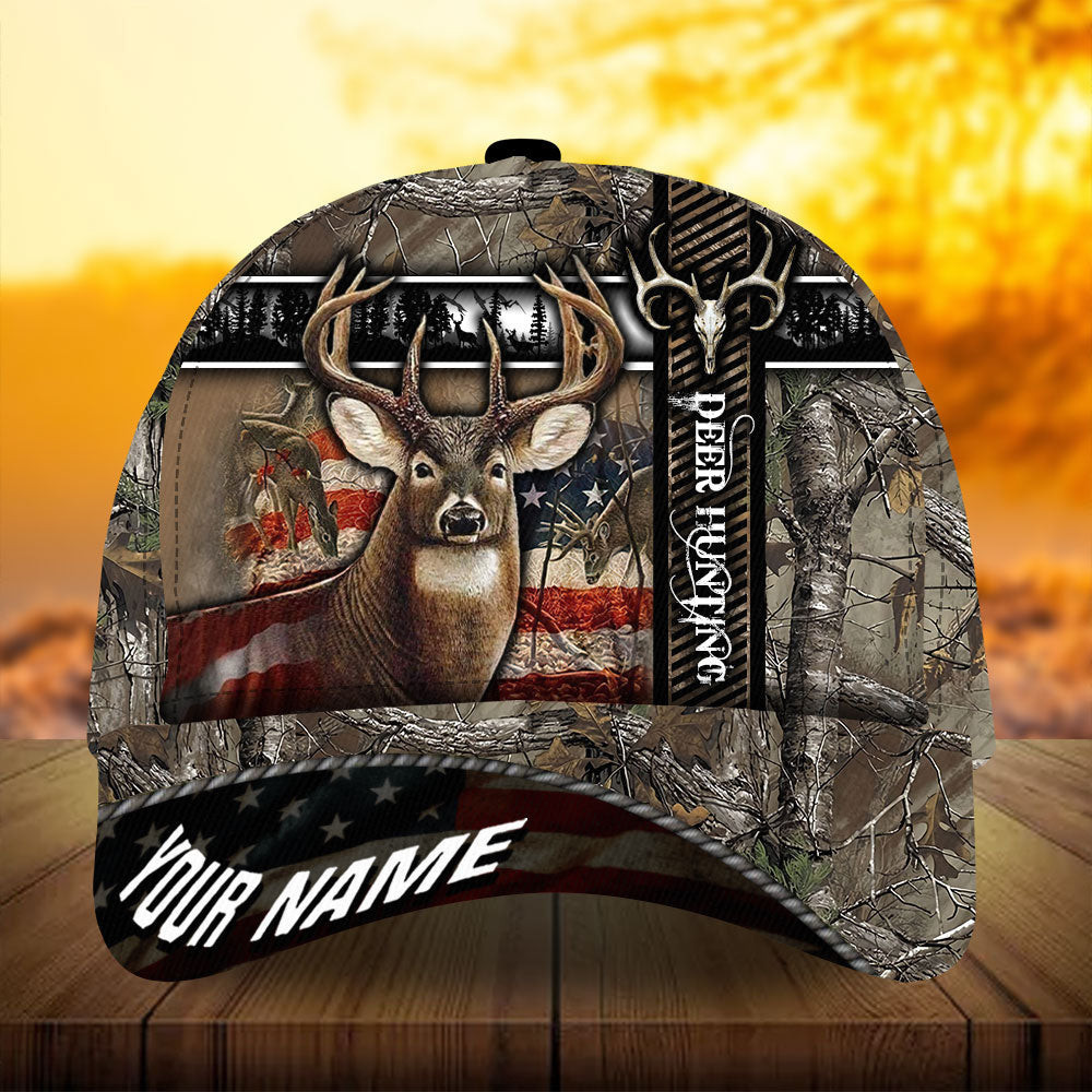 Adeenyc - Premium Unique Cross Deer Hunting Hats 3D Printed Multicolored Personalized Name Custom Name Trucker Hats Custom Hats Gifts For Men & Women