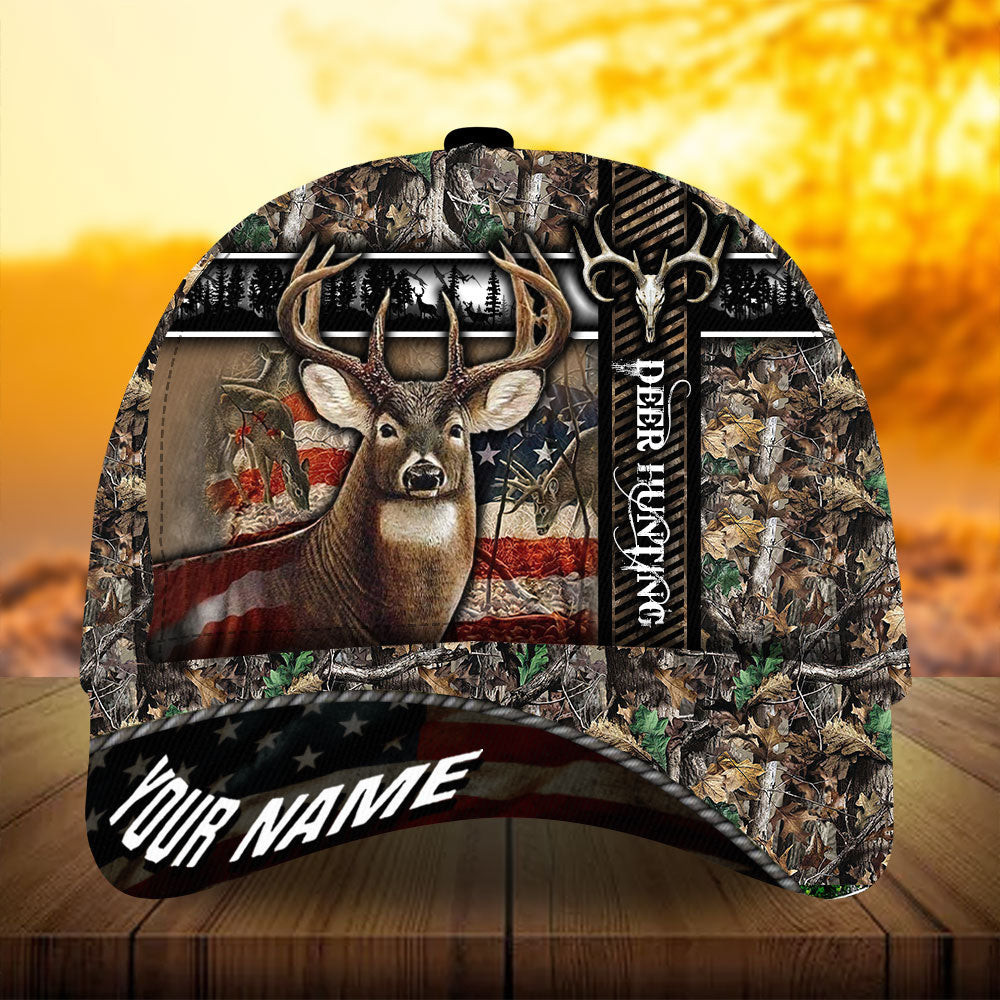 Adeenyc - Premium Unique Cross Deer Hunting Hats 3D Printed Multicolored Personalized Name Custom Name Trucker Hats Custom Hats Gifts For Men & Women