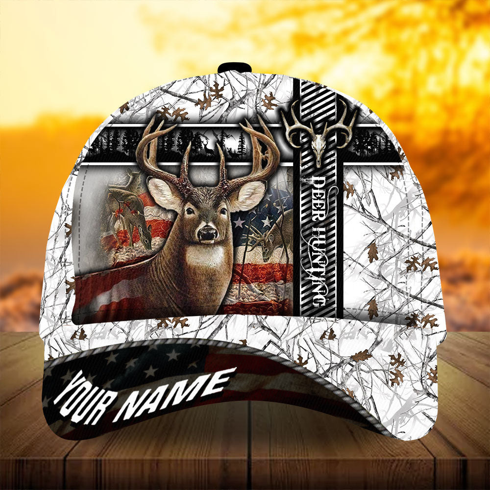 Adeenyc - Premium Unique Cross Deer Hunting Hats 3D Printed Multicolored Personalized Name Custom Name Trucker Hats Custom Hats Gifts For Men & Women