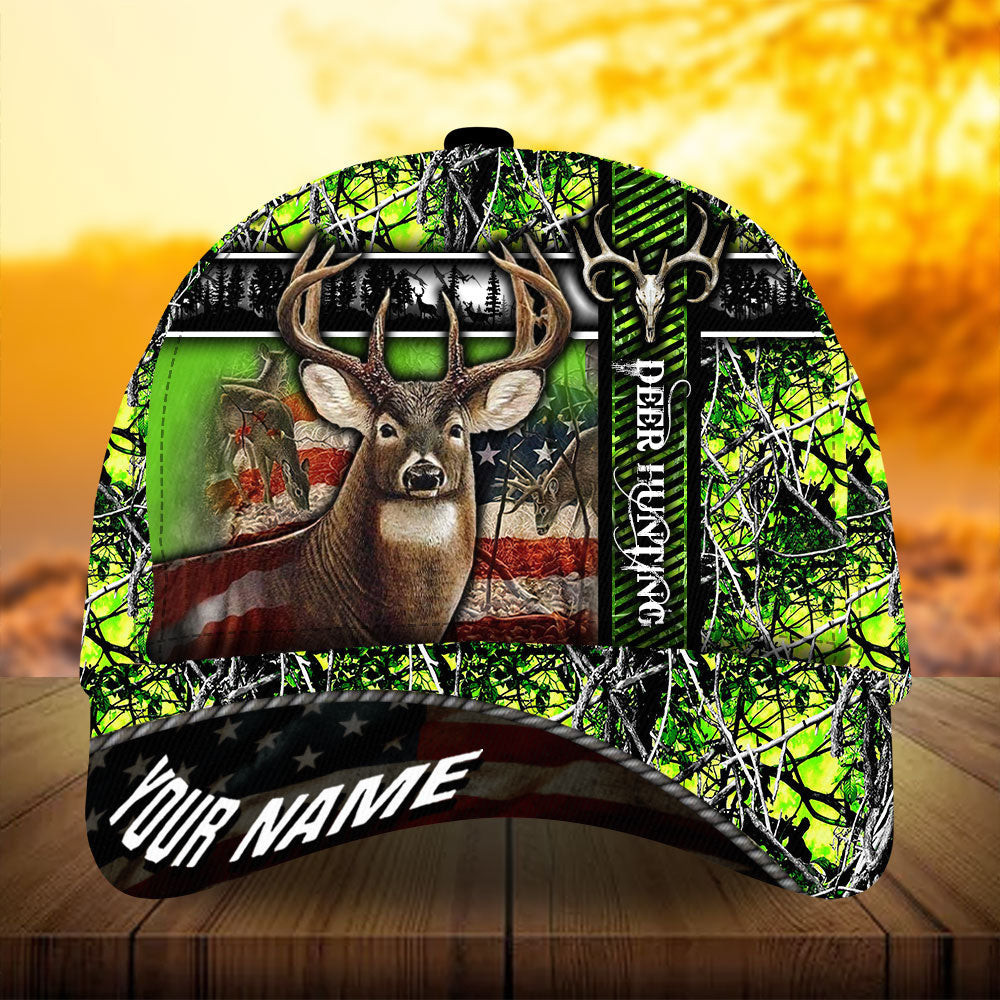 Adeenyc - Premium Unique Cross Deer Hunting Hats 3D Printed Multicolored Personalized Name Custom Name Trucker Hats Custom Hats Gifts For Men & Women