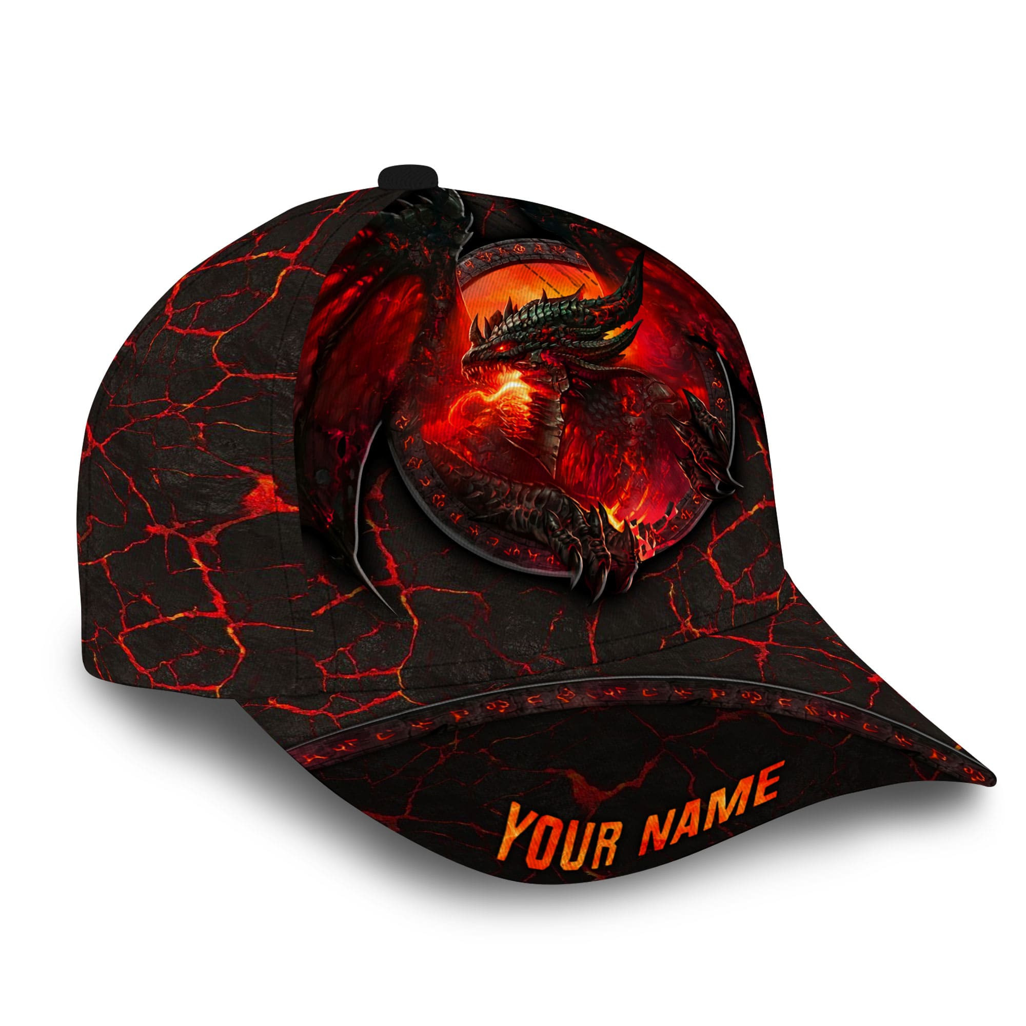Adeenyc - Premium Unique Dragon 3D Hats For Dragon Lovers Multicolor Personalized Name Custom Name Trucker Hats Custom Hats Gifts For Men & Women