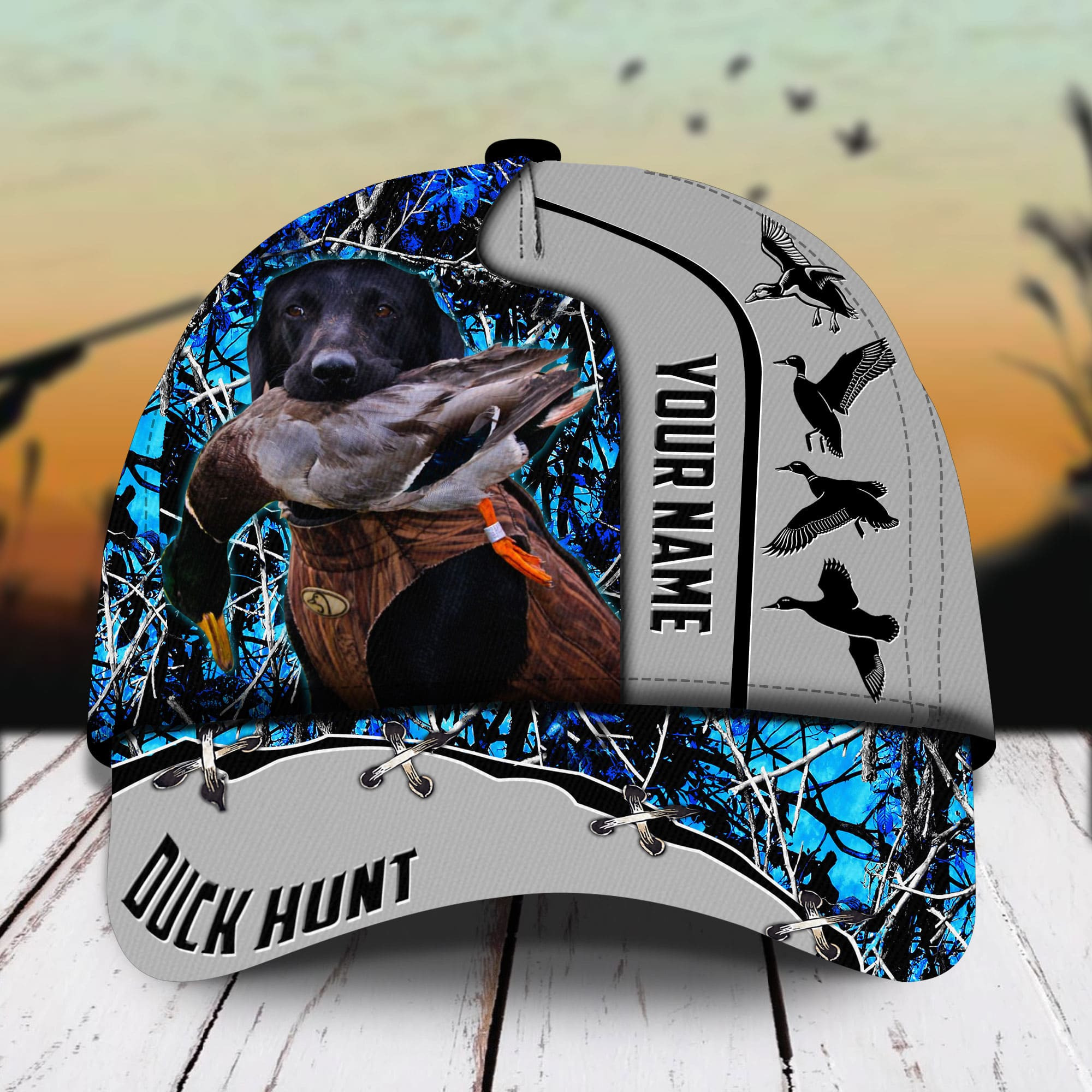 Adeenyc - Premium Unique Duck Hunting Hats 3D Printed Multicolored Personalized Name Custom Name Trucker Hats Custom Hats Gifts For Men & Women