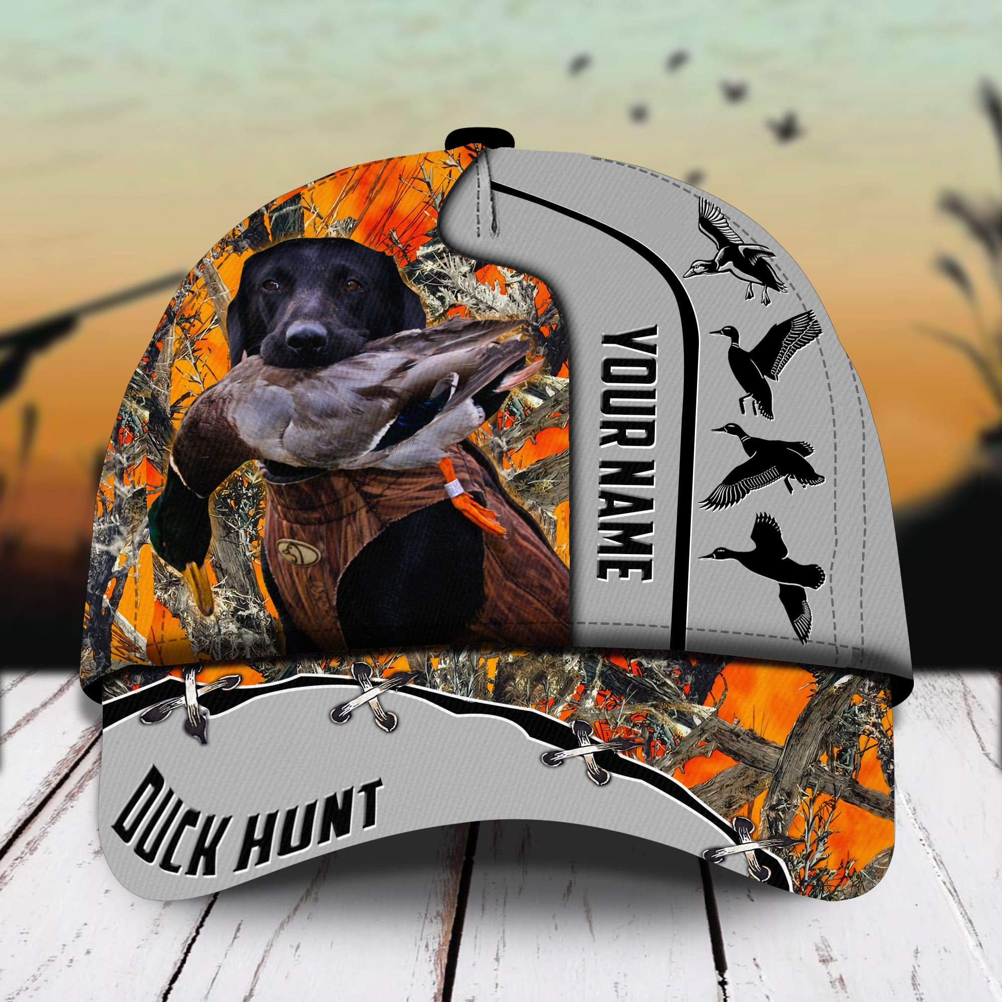Adeenyc - Premium Unique Duck Hunting Hats 3D Printed Multicolored Personalized Name Custom Name Trucker Hats Custom Hats Gifts For Men & Women