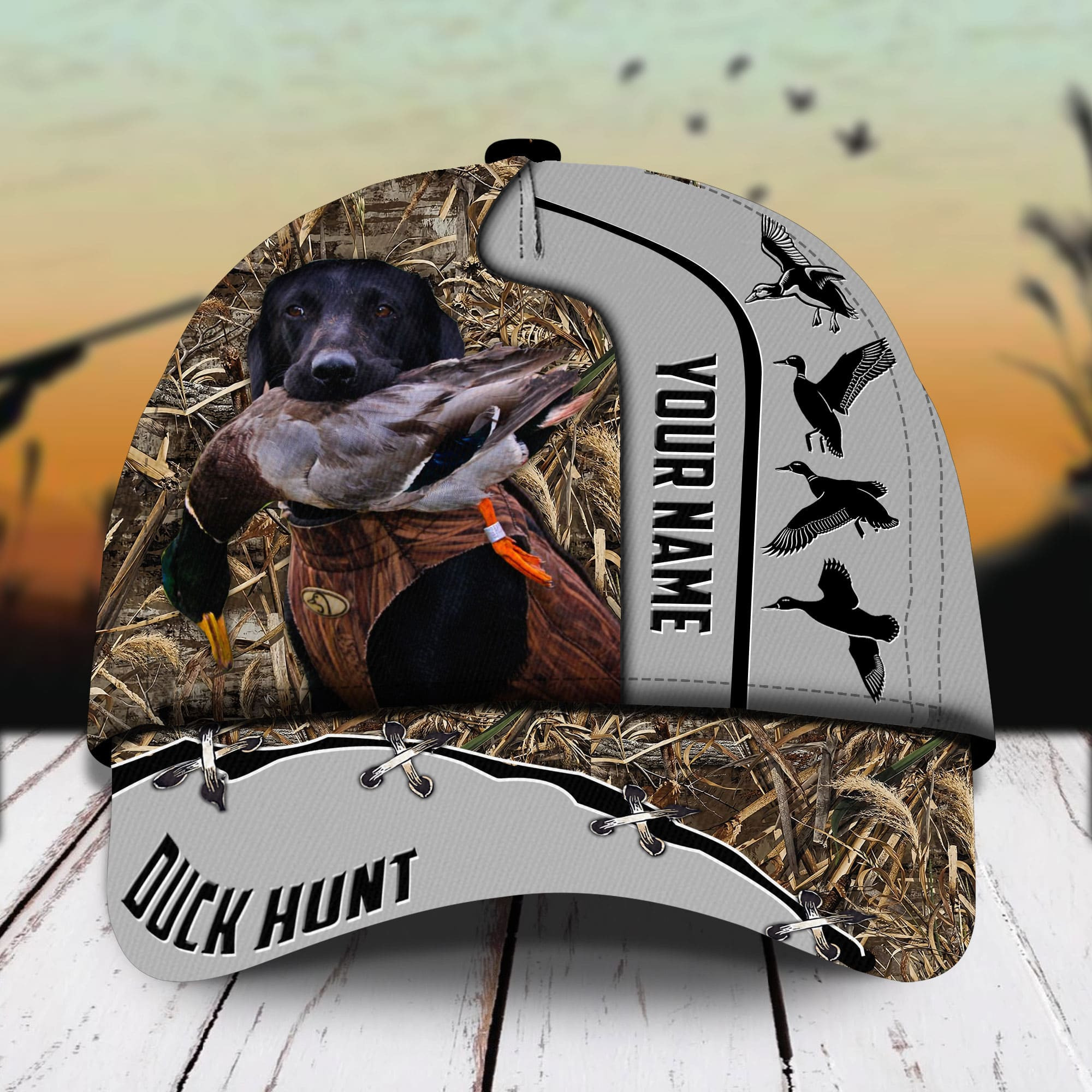 Adeenyc - Premium Unique Duck Hunting Hats 3D Printed Multicolored Personalized Name Custom Name Trucker Hats Custom Hats Gifts For Men & Women