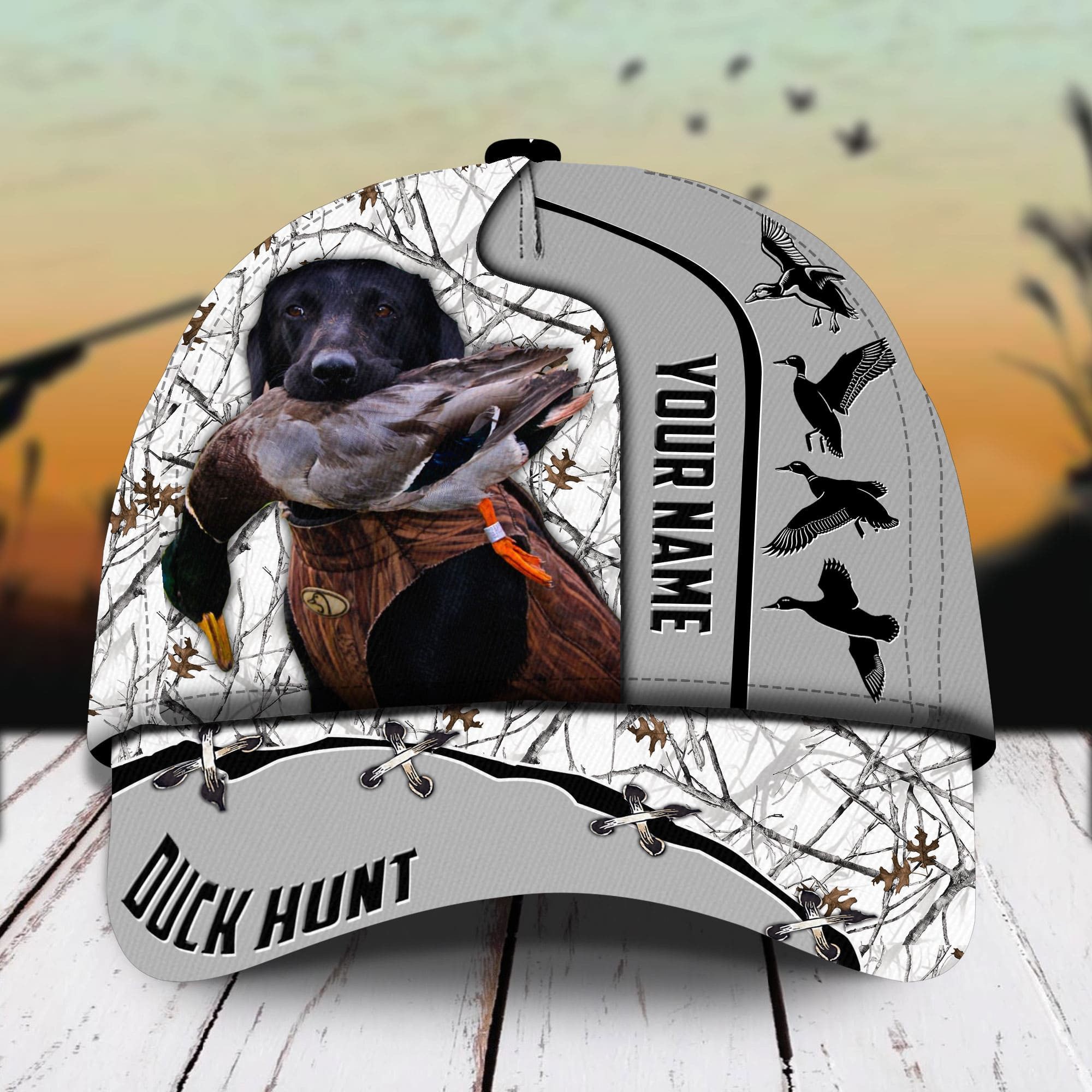 Adeenyc - Premium Unique Duck Hunting Hats 3D Printed Multicolored Personalized Name Custom Name Trucker Hats Custom Hats Gifts For Men & Women