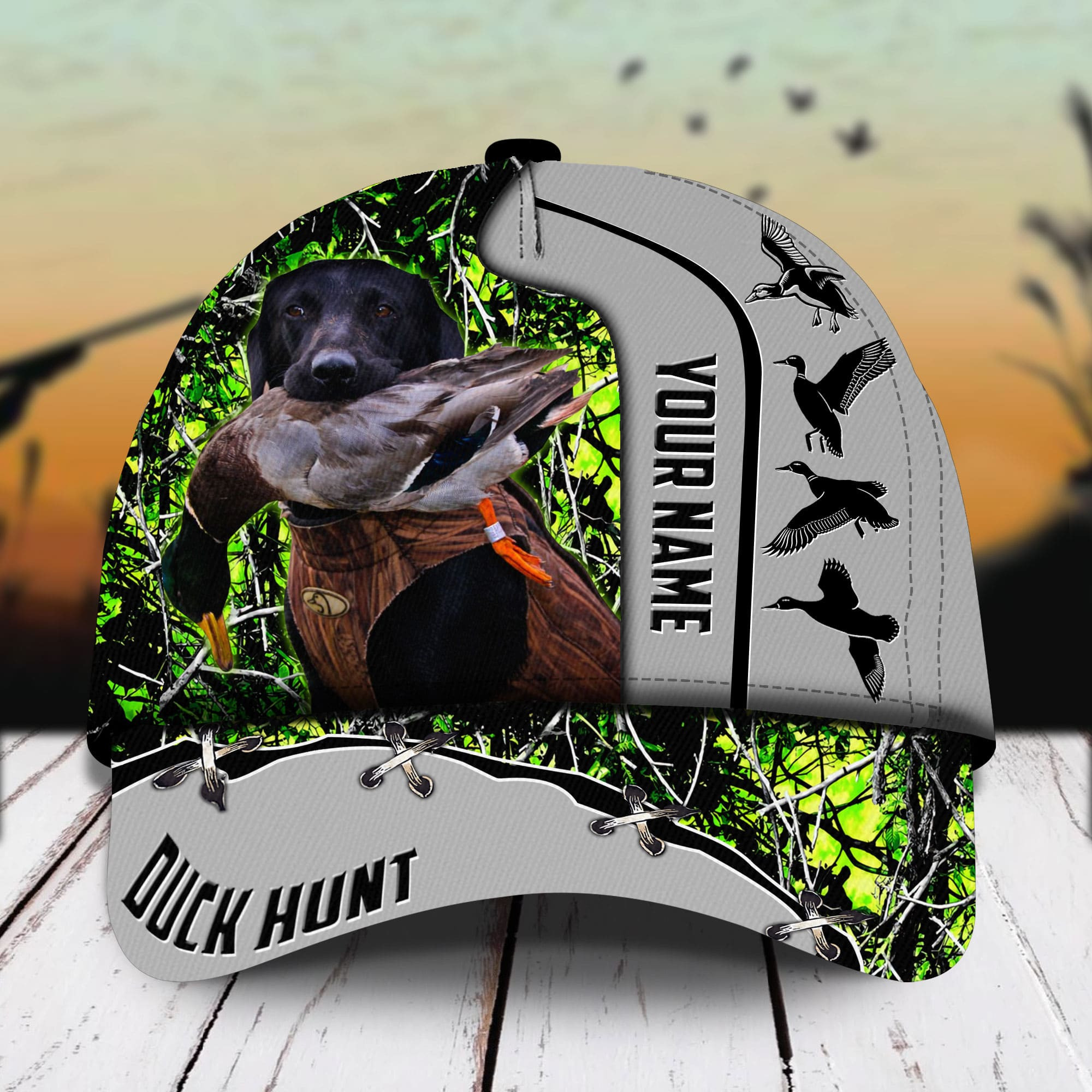 Adeenyc - Premium Unique Duck Hunting Hats 3D Printed Multicolored Personalized Name Custom Name Trucker Hats Custom Hats Gifts For Men & Women