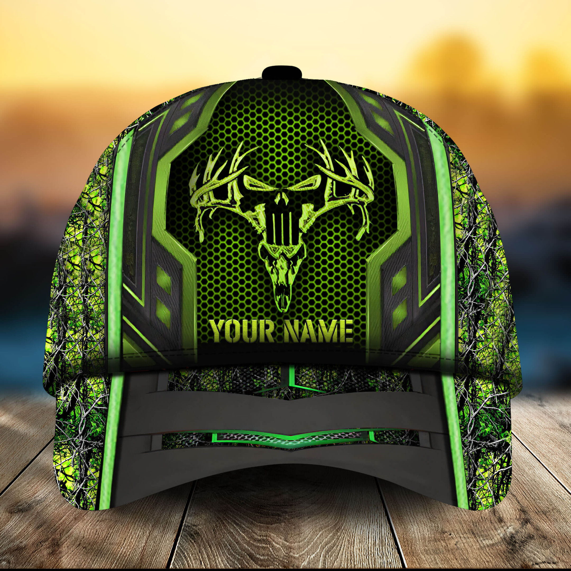 Adeenyc - Premium Unique Skull Hunting Hats 3D Multicolored Personalized Name Custom Name Trucker Hats Custom Hats Gifts For Men & Women