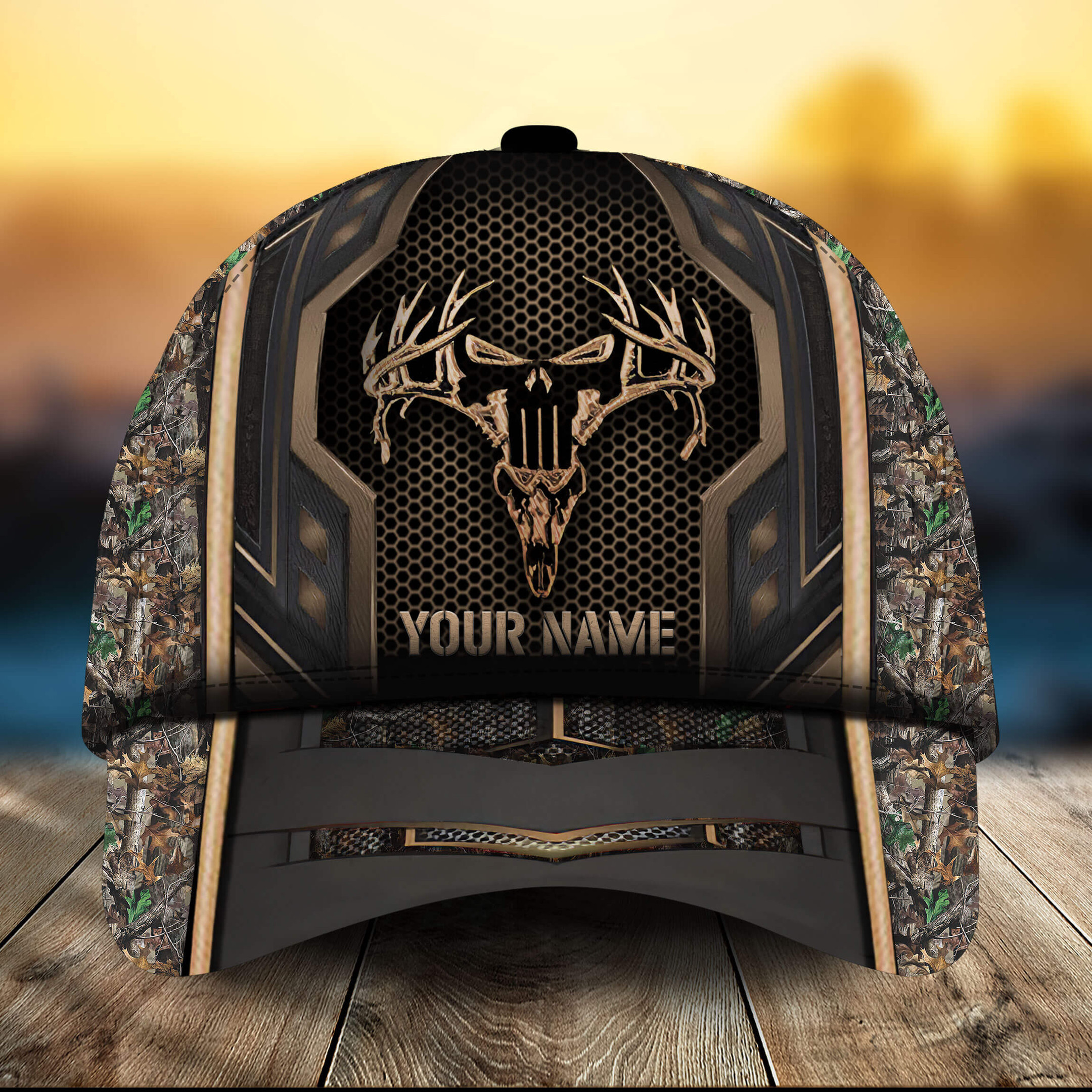 Adeenyc - Premium Unique Skull Hunting Hats 3D Multicolored Personalized Name Custom Name Trucker Hats Custom Hats Gifts For Men & Women