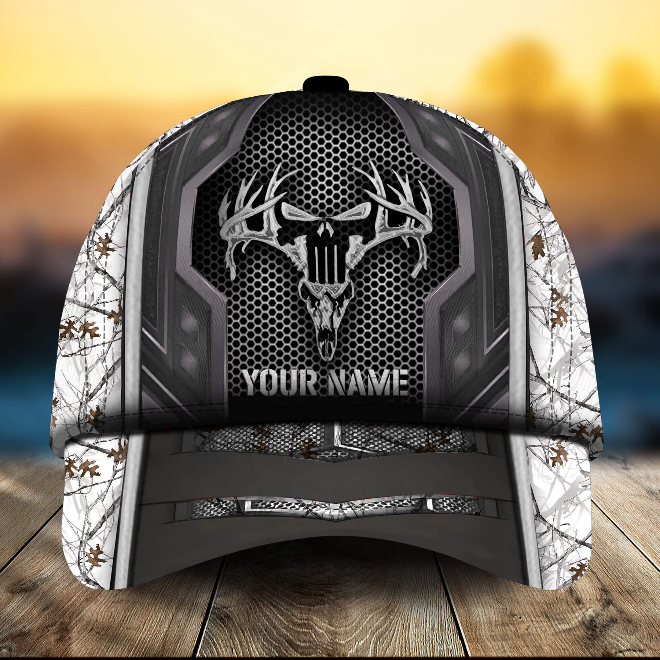 Adeenyc - Premium Unique Skull Hunting Hats 3D Multicolored Personalized Name Custom Name Trucker Hats Custom Hats Gifts For Men & Women