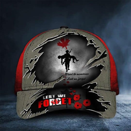 Adeenyc - Premium Veterans Lest We Forget Canada Flag Veterans Hats 3D Printed Trucker Hats Custom Hats Gifts For Men & Women