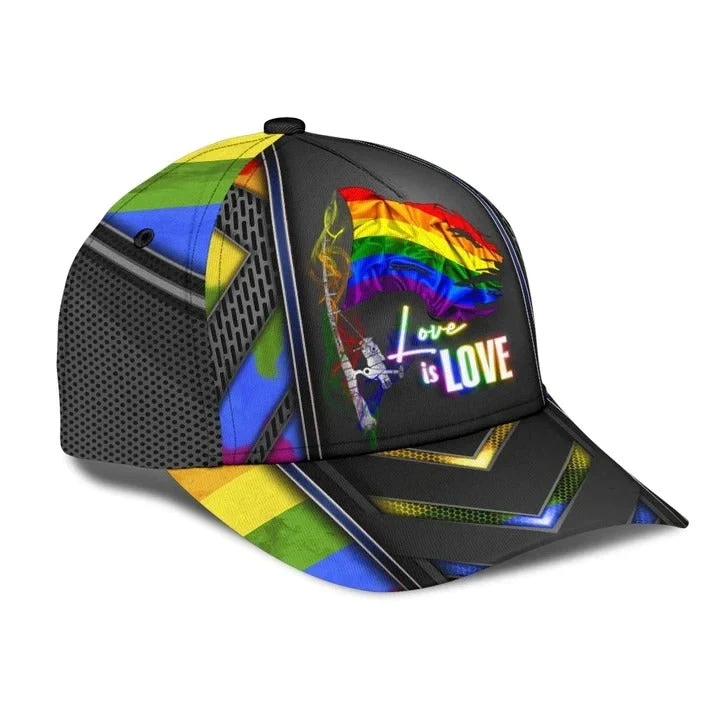 Adeenyc Pride Baseball Cap For Him, Equality Pride Love Is Love Lgbt Printing Baseball Cap Hat, Gaymer Gifts Trucker Hats Custom Hats Gifts For Men & Women