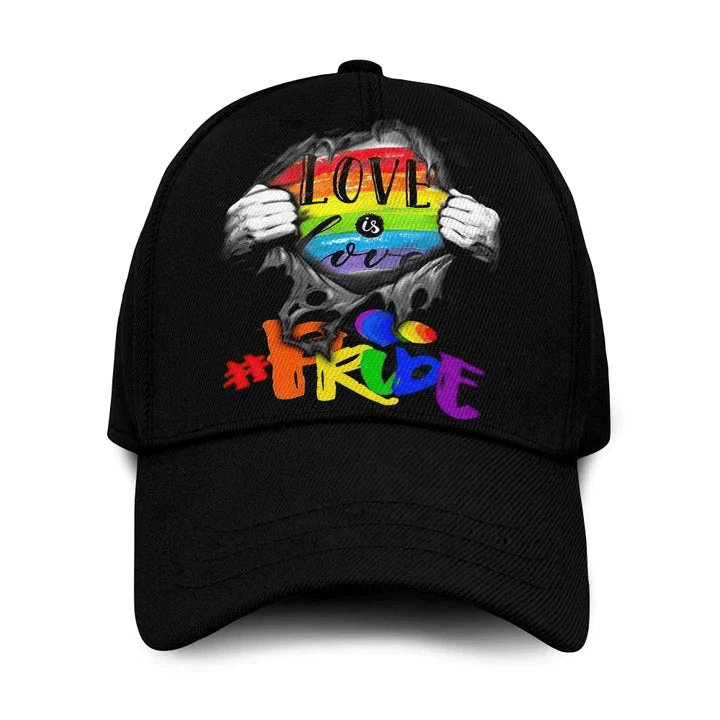 Adeenyc Pride Baseball Cap For Lesbian Gaymer, Black Lgbt Baseball Cap Hat Love Is Love, Gift For Lesbian Trucker Hats Custom Hats Gifts For Men & Women