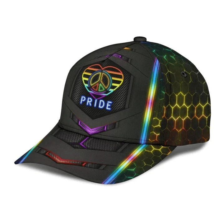 Adeenyc Pride Baseball Cap Peace Hope Love Pride LGBT 3D Printed Baseball Cap Hat, Pride Gifts Trucker Hats Custom Hats Gifts For Men & Women