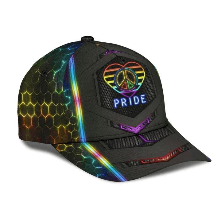 Adeenyc Pride Baseball Cap Peace Hope Love Pride LGBT 3D Printed Baseball Cap Hat, Pride Gifts Trucker Hats Custom Hats Gifts For Men & Women
