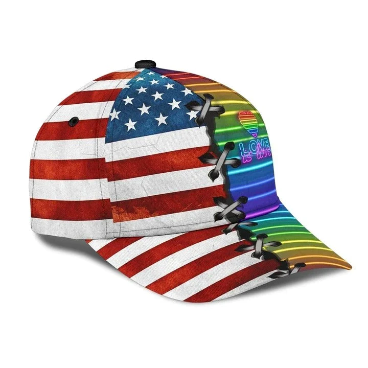 Adeenyc Pride Rainbow Color Baseball Cap For Lgbt, Pride Cap, Lgbt Accessories, Transgender Cap Hat Trucker Hats Custom Hats Gifts For Men & Women
