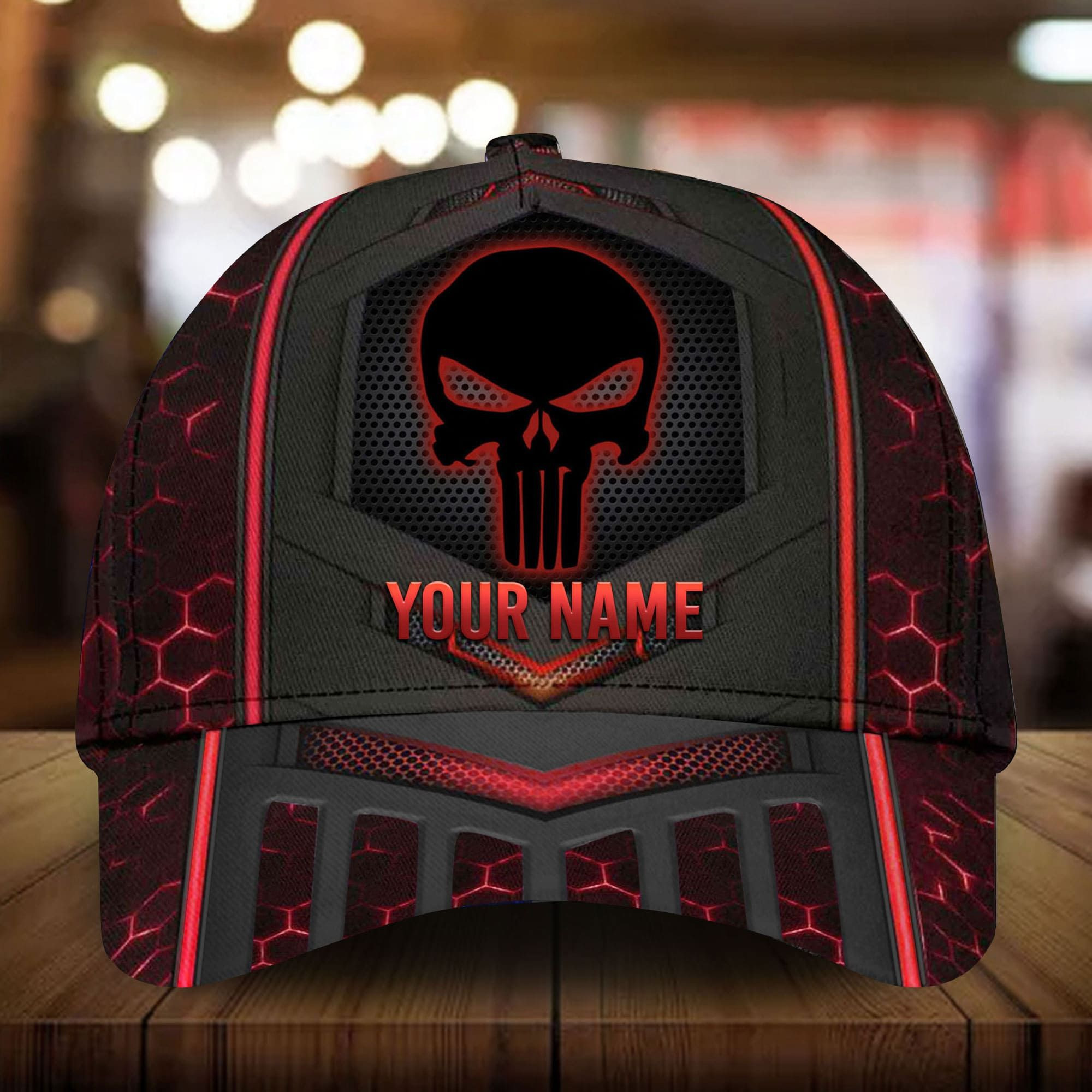 Adeenyc Punisher Skull Cap Multicolored Personalized Trucker Hats Custom Hats Gifts For Men & Women
