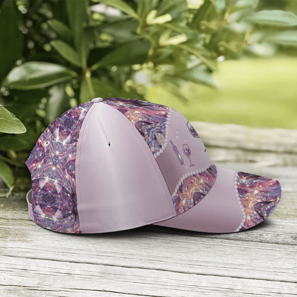 Adeenyc Purple Metallic Style Wine Baseball Cap For Wine Lovers Trucker Hats Custom Hats Gifts For Men & Women