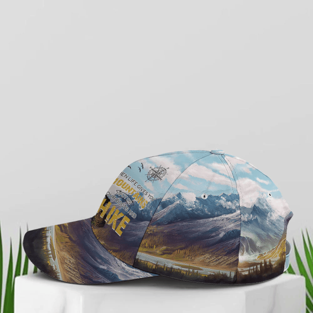Adeenyc Put On Your Boots And Hike Baseball Cap Trucker Hats Custom Hats Gifts For Men & Women