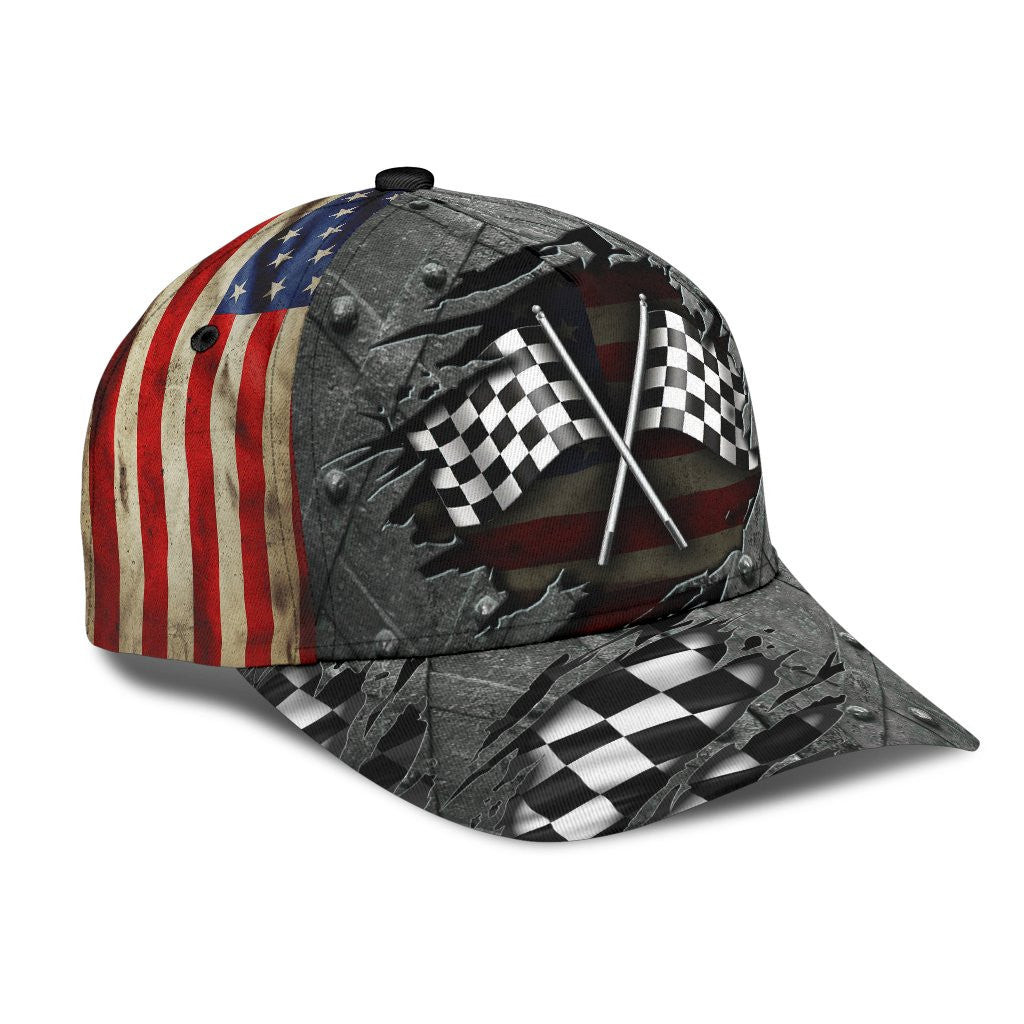 Adeenyc Racing Crack Pattern All Over Print Classic Cap Trucker Hats Custom Hats Gifts For Men & Women