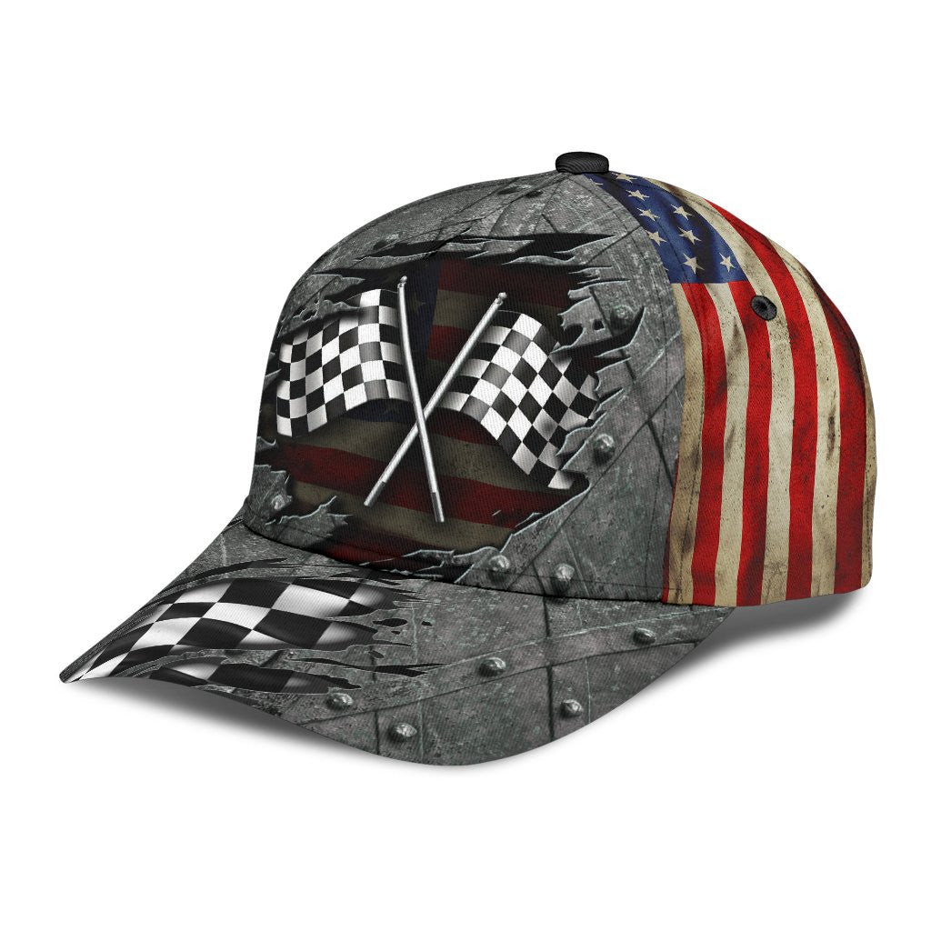 Adeenyc Racing Crack Pattern All Over Print Classic Cap Trucker Hats Custom Hats Gifts For Men & Women