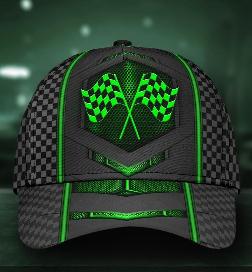 Adeenyc Racing Neon Carbon Pattern All Over Print Classic Cap Trucker Hats Custom Hats Gifts For Men & Women