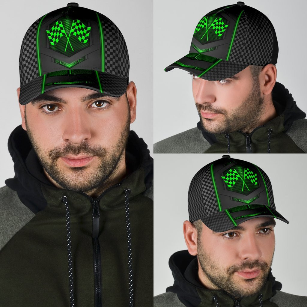 Adeenyc Racing Neon Carbon Pattern All Over Print Classic Cap Trucker Hats Custom Hats Gifts For Men & Women