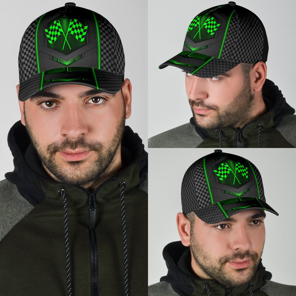 Adeenyc Racing Neon Carbon Pattern All Over Print Classic Cap Trucker Hats Custom Hats Gifts For Men & Women