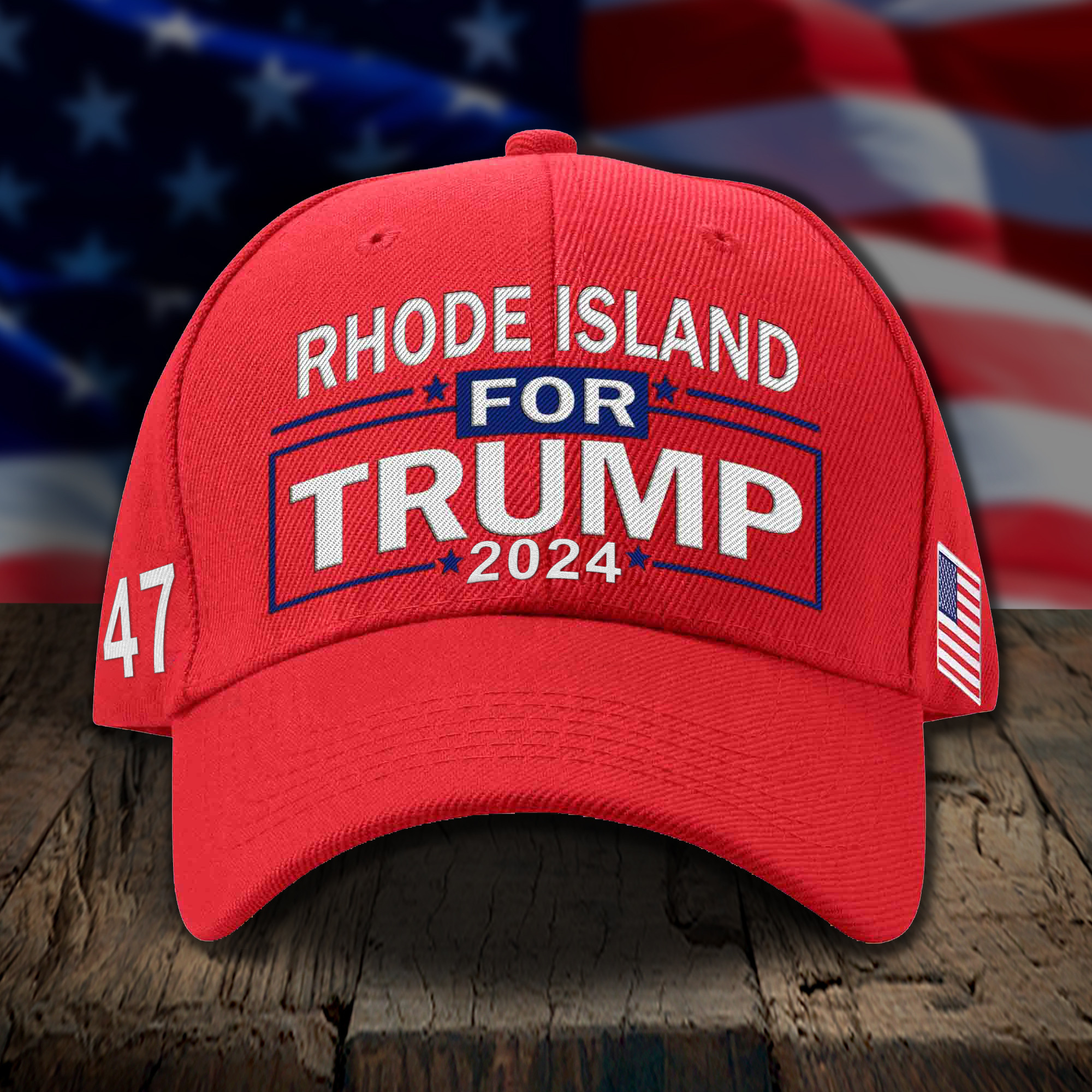 Adeenyc Rhode Island For Trump 2024 Hat Rhode Island Vote For Donald Trump 47 MAGA Caps For Sale Trucker Hats Custom Hats Gifts For Men & Women