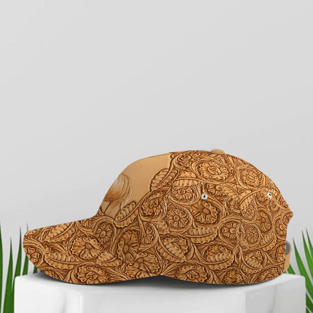 Adeenyc Running Horse Wood Style Baseball Cap All Over Print Trucker Hats Custom Hats Gifts For Men & Women