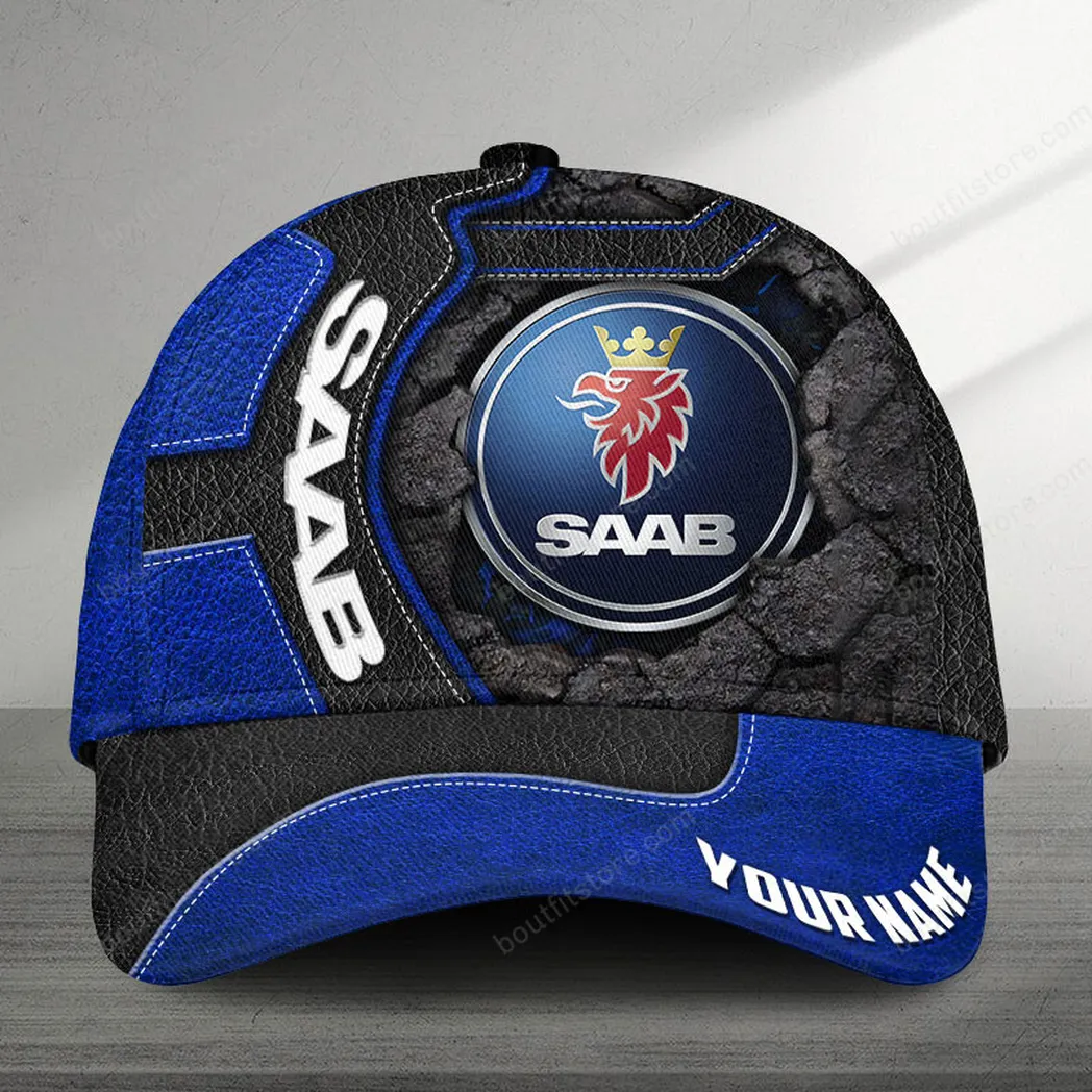 Adeenyc Saab Cap for Car Lovers, Customized Name Hat 3d Baseball Cap Classic Hat 