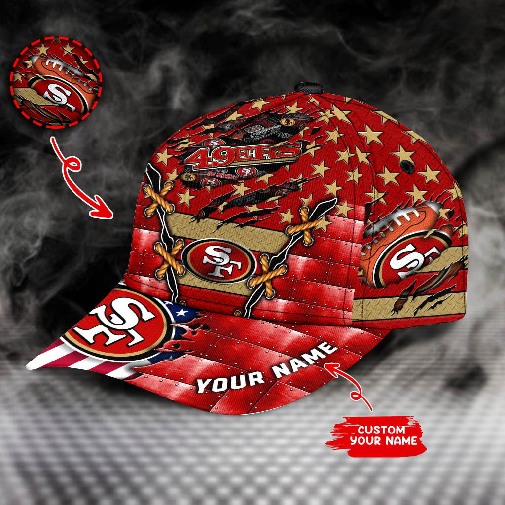 Adeenyc San Francisco 49ers NFL Personalized Hats Baseball Caps Classic Caps for men, women
