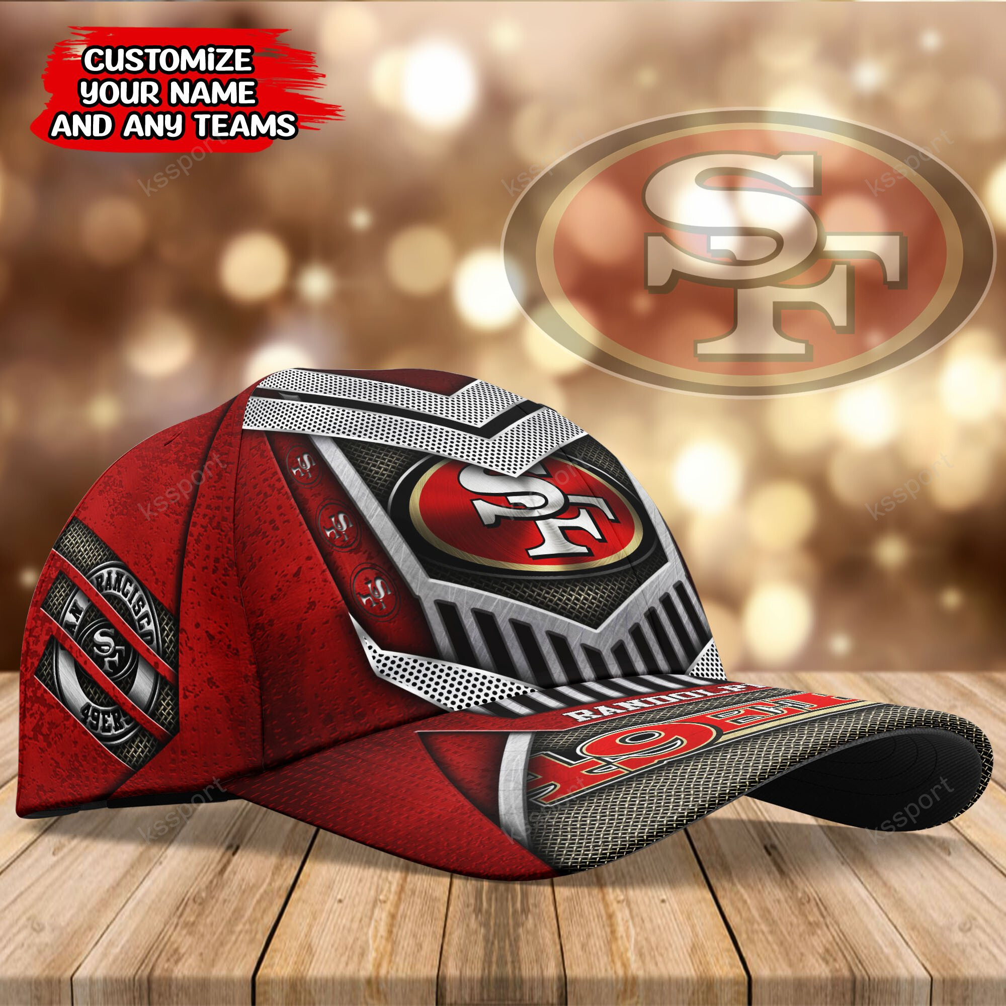 Adeenyc San Francisco 49ers NFL Personalized Hats Baseball Caps Classic Caps for men, women