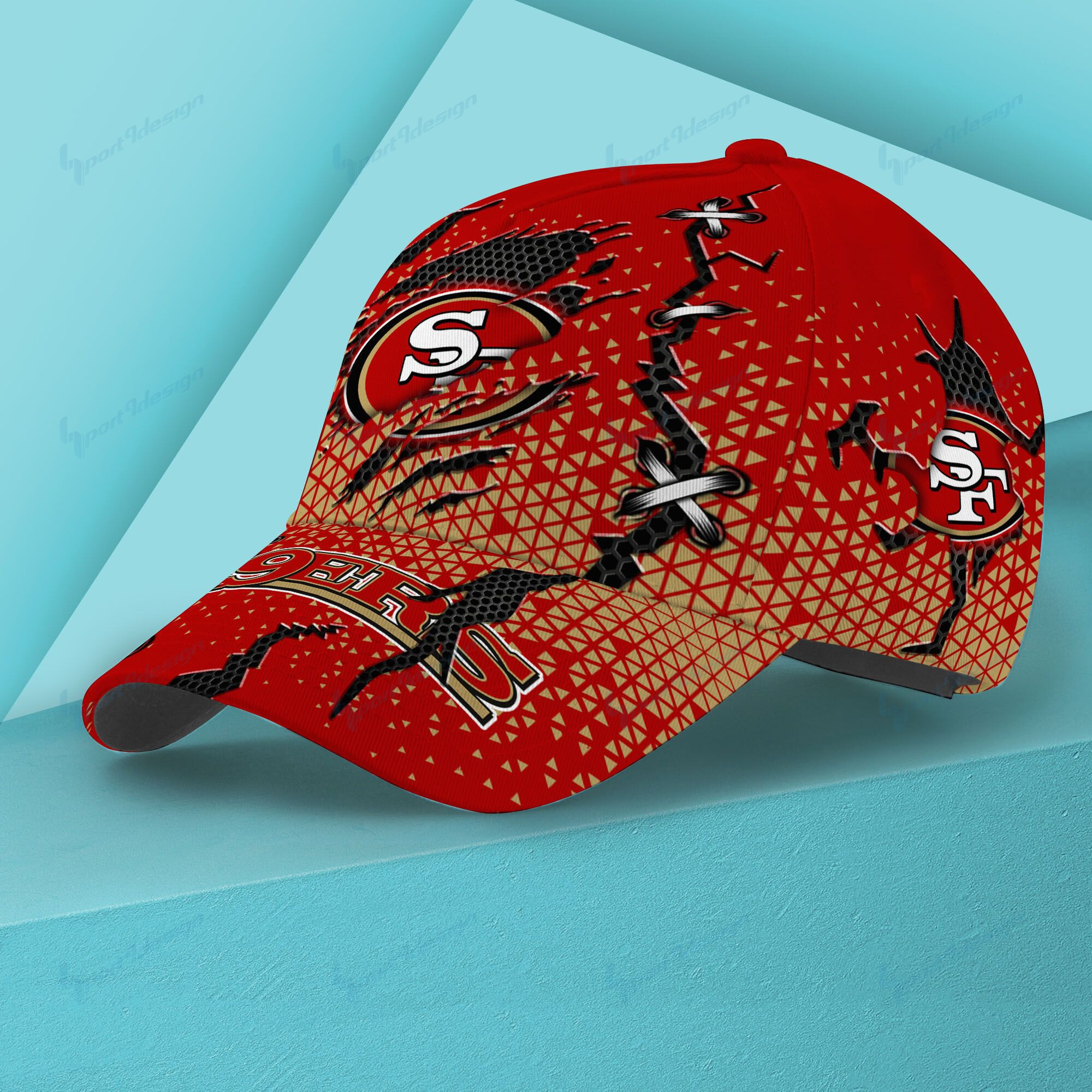 Adeenyc San Francisco 49ers NFL Personalized Hats Baseball Caps Classic Caps for men, women